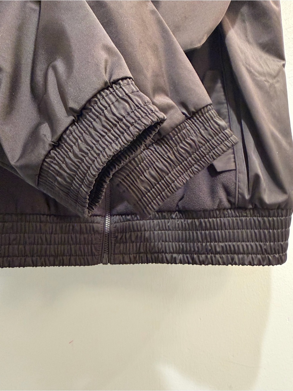 Athleta Black Technical Fleece Bomber Jacket Full Zip Womens XS Gorpcore Warm - Picture 10 of 15